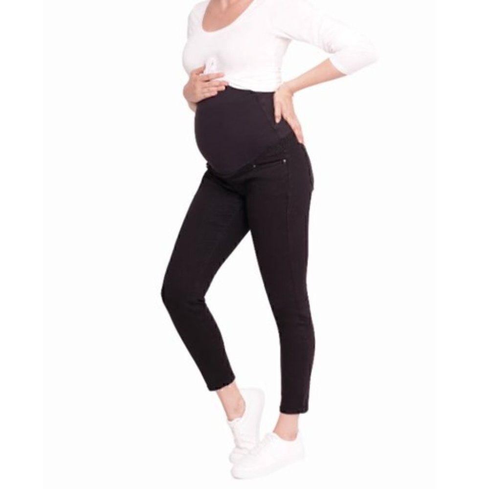 Isabel Maternity Over Belly Panel Black Jeans Size 10